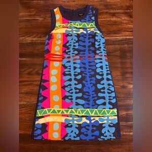 Laundry by Shelli Segal Abstract Colorblock Shift Dress Size 12